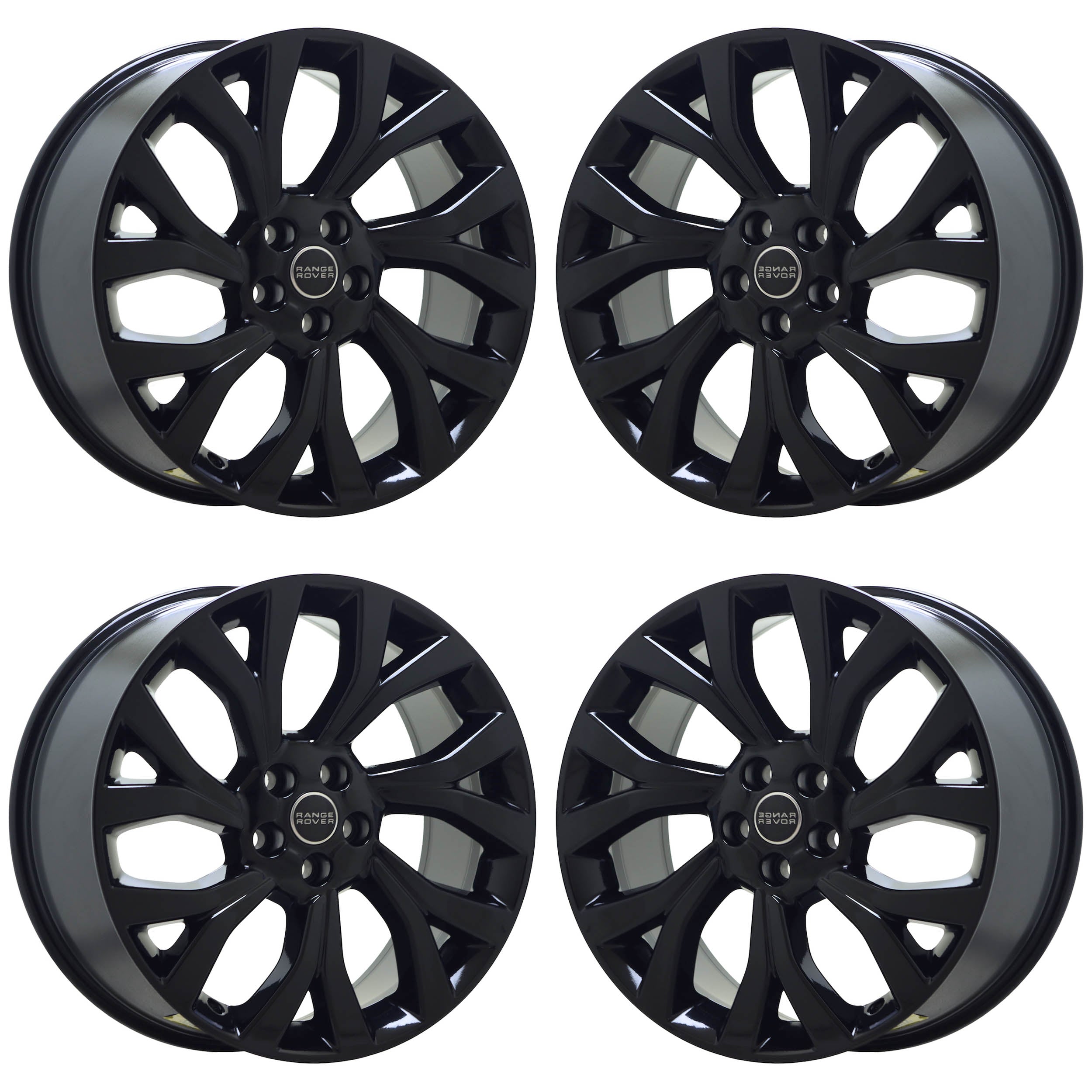 21" Range Rover HSE Gloss Black wheels rims Factory OEM set 72322 72323